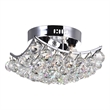 CWI Lighting Queen 4 Light Transitional Metal Flush Mount in Chrome
