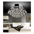 CWI Lighting Queen 4 Light Transitional Metal Flush Mount in Chrome