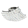 CWI Lighting Queen 4 Light Transitional Metal Flush Mount in Chrome