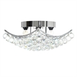 CWI Lighting Queen 4 Light Transitional Metal Flush Mount in Chrome