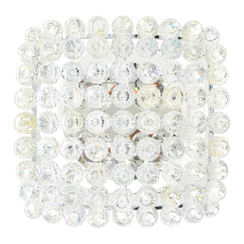CWI Lighting Queen 4 Light Transitional Metal Flush Mount in Chrome