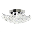 CWI Lighting Queen 4 Light Transitional Metal Flush Mount in Chrome