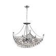 CWI Lighting Jasmine 8 Light Down Transitional Metal Chandelier in Chrome