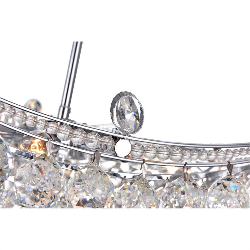 CWI Lighting Jasmine 8 Light Down Transitional Metal Chandelier in Chrome