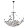 CWI Lighting Jasmine 8 Light Down Transitional Metal Chandelier in Chrome