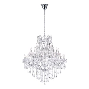 CWI Lighting Maria Theresa 41 Light Up Traditional Metal Chandelier in Chrome