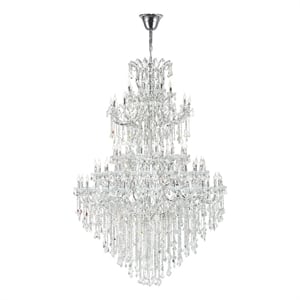 CWI Lighting Maria Theresa 84 Light Up Traditional Metal Chandelier in Chrome