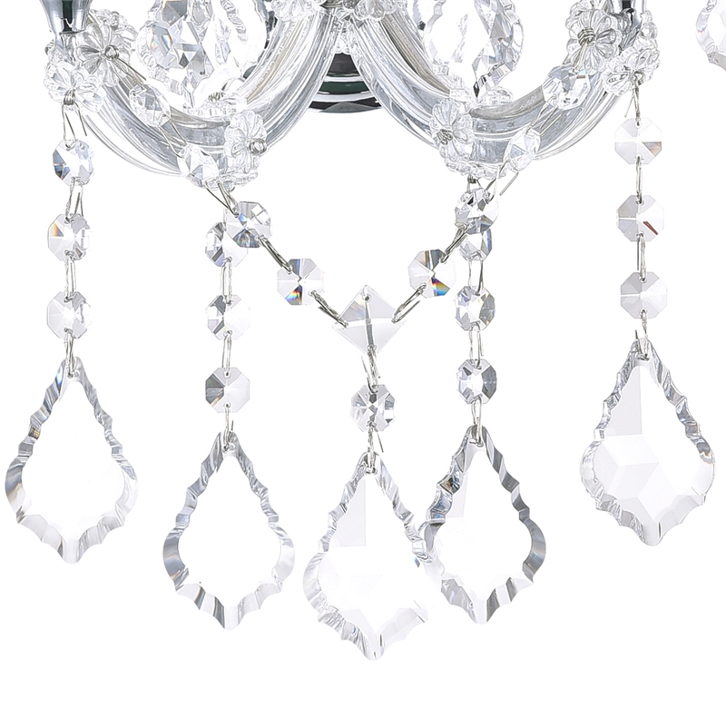 CWI Lighting Maria Theresa 2 Light Traditional Metal Wall Sconce in Chrome