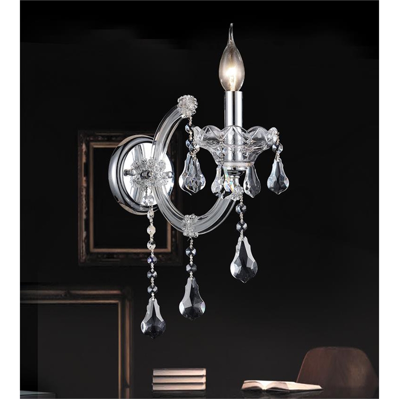 CWI Lighting Maria Theresa 1 Light Traditional Metal Wall Sconce in Chrome