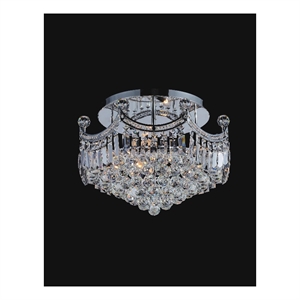 CWI Lighting Amanda 8 Light Transitional Metal Flush Mount in Chrome