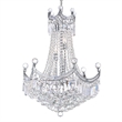 CWI Lighting Amanda 11 Light Down Transitional Metal Chandelier in Chrome
