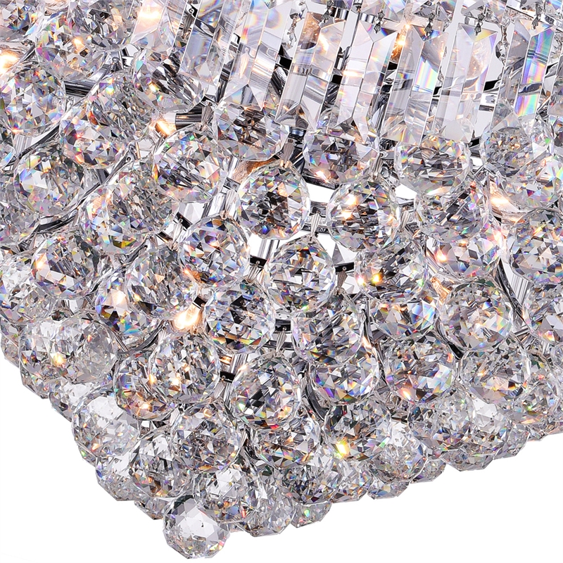 CWI Lighting Amanda 15 Light Down Transitional Metal Chandelier in Chrome