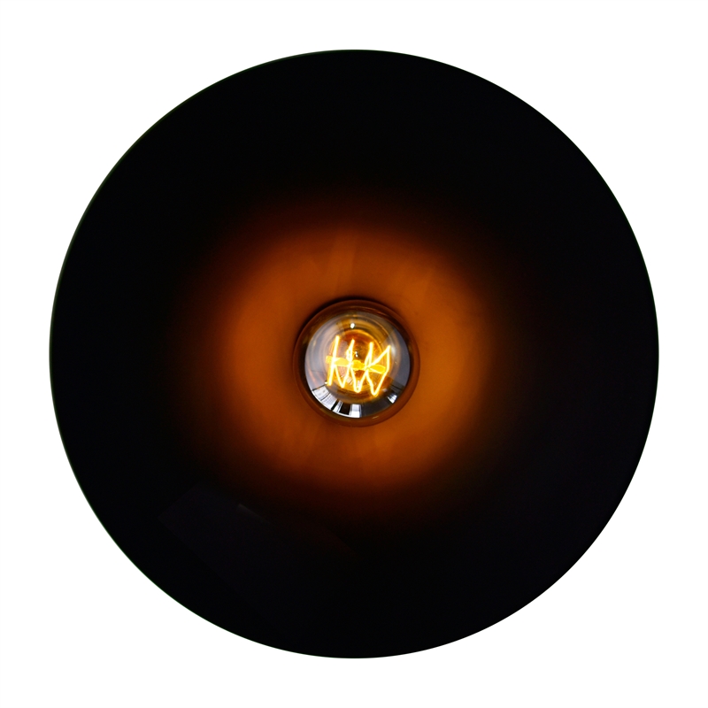 CWI Lighting Brave 1 Light Down Farmhouse Metal Mini Pendant in Black
