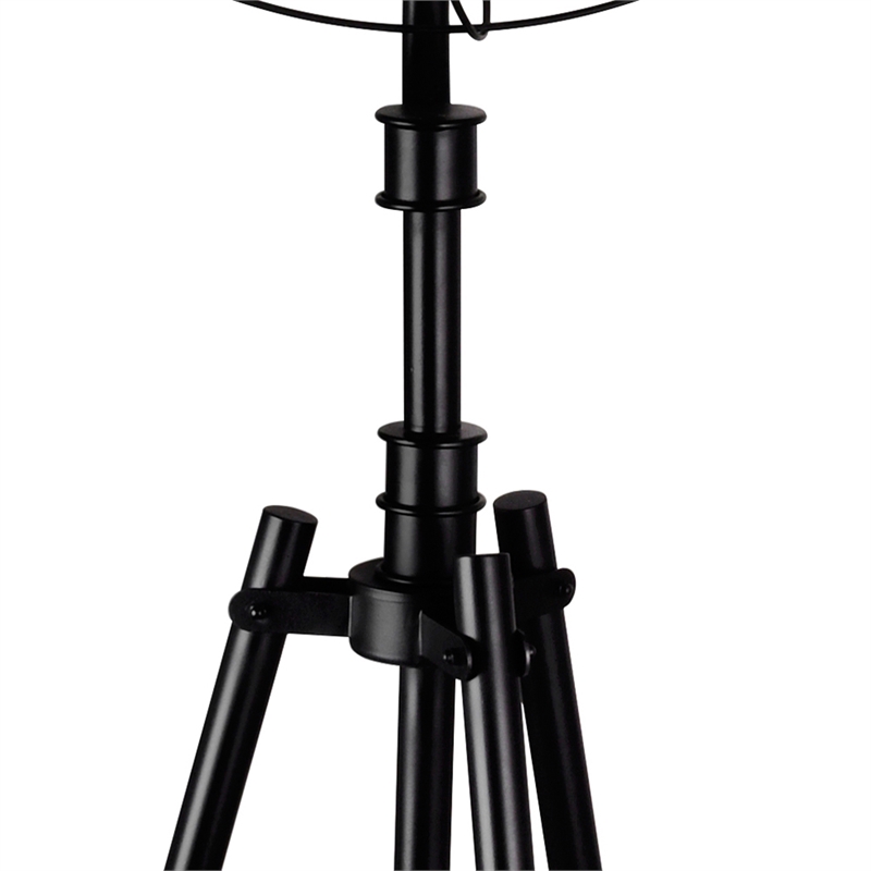 CWI Lighting Pamela 5 Light Farmhouse Metal Floor Lamp in Black