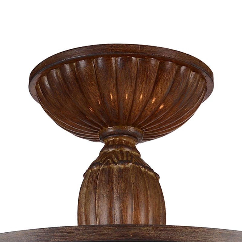 CWI Lighting Nicole 3 Light Drum Shade Metal Flush Mount in Chocolate