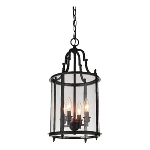 CWI Lighting Desire 4 Light Drum Shade Metal Mini Pendant in Bronze