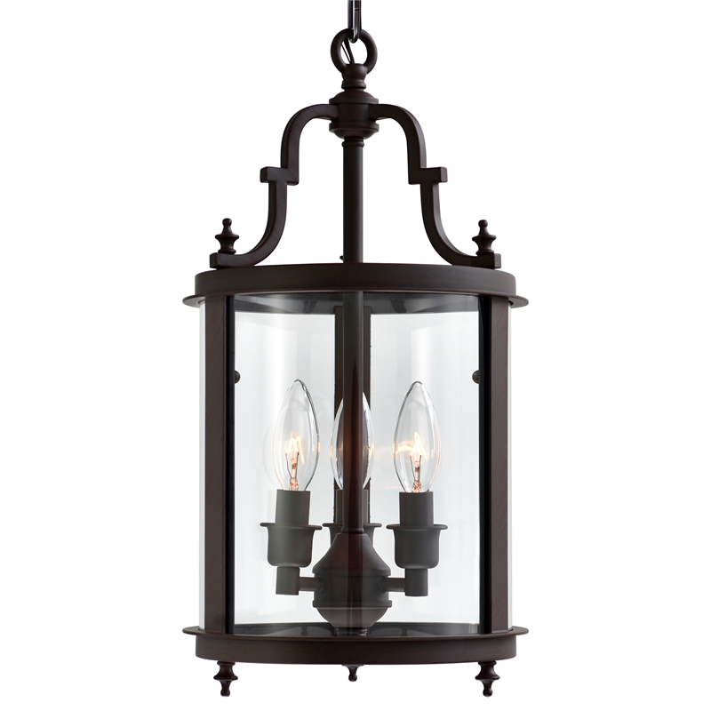 CWI Lighting Desire 3 Light Drum Shade Metal Mini Pendant in Bronze