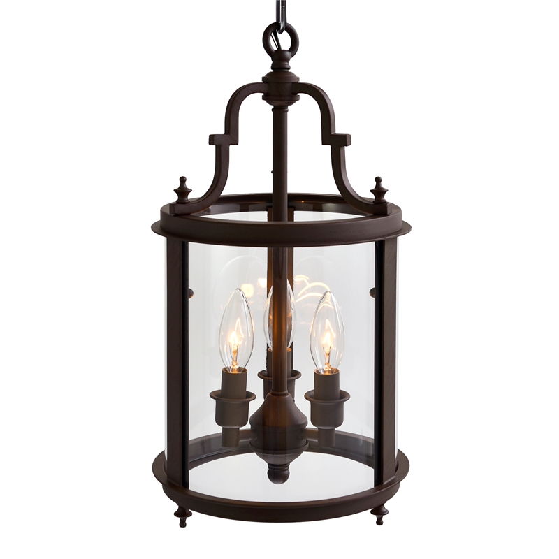 CWI Lighting Desire 3 Light Drum Shade Metal Mini Pendant in Bronze