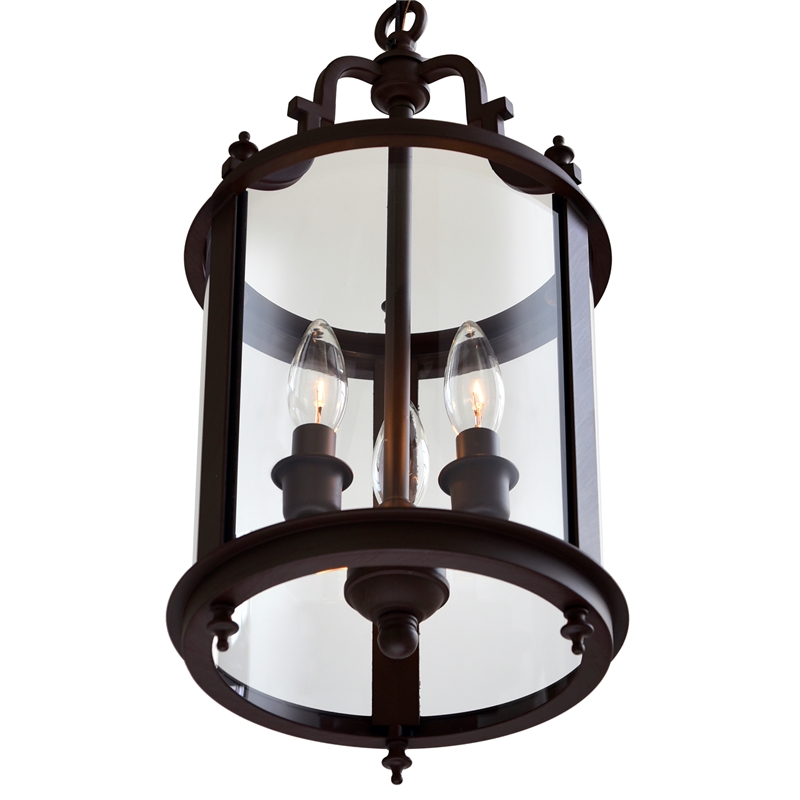 CWI Lighting Desire 3 Light Drum Shade Metal Mini Pendant in Bronze