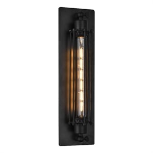 CWI Lighting Kiera 1 Light Farmhouse Metal Wall Sconce in Black
