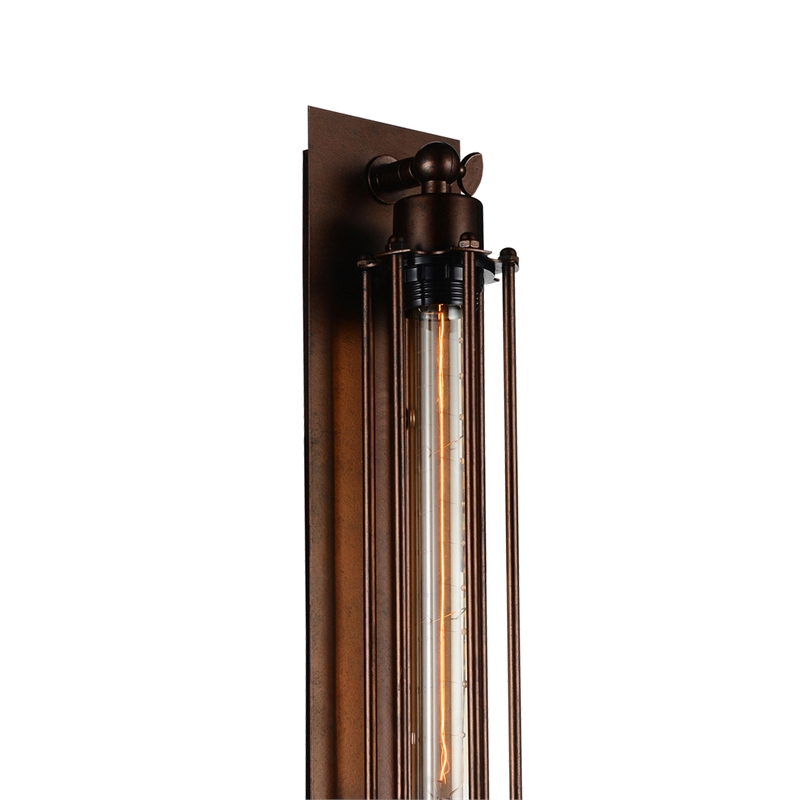CWI Lighting Kiera 1 Light Farmhouse Metal Wall Sconce in Chocolate