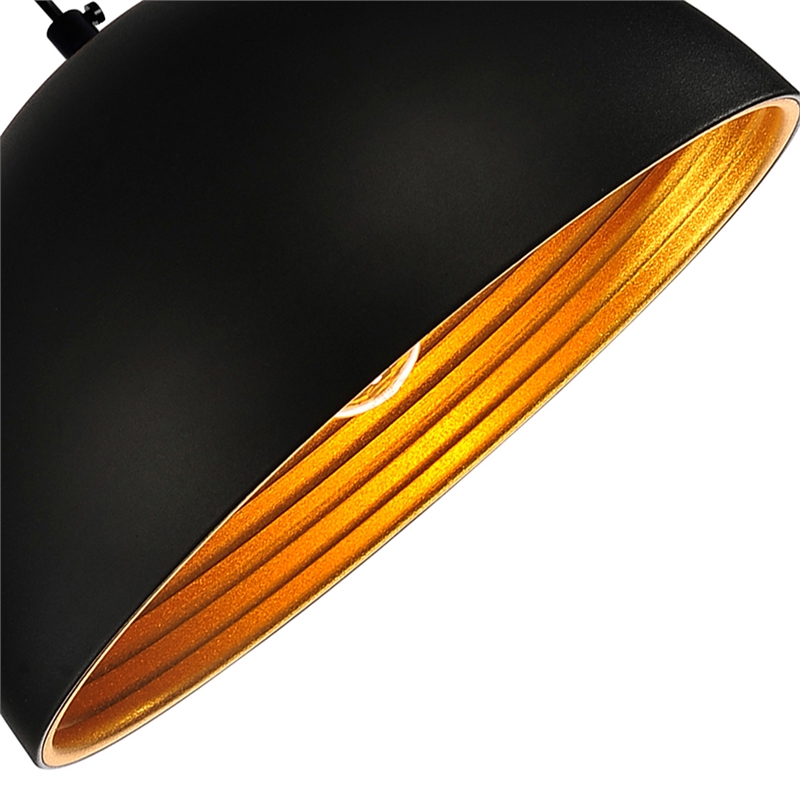 CWI Lighting Modest 1 Light Down Contemporary Metal Mini Pendant in Black