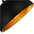 CWI Lighting Modest 1 Light Down Contemporary Metal Mini Pendant in Black