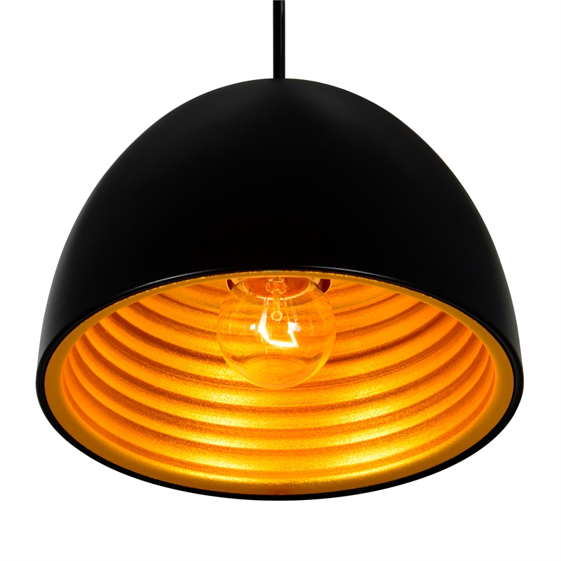 CWI Lighting Modest 1 Light Down Contemporary Metal Mini Pendant in Black
