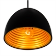 CWI Lighting Modest 1 Light Down Contemporary Metal Mini Pendant in Black