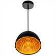 CWI Lighting Modest 1 Light Down Contemporary Metal Mini Pendant in Black