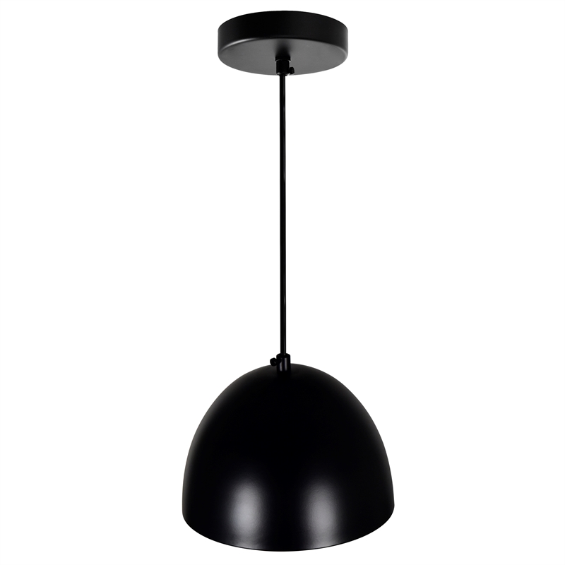 CWI Lighting Modest 1 Light Down Contemporary Metal Mini Pendant in Black