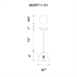 CWI Lighting Modest 1 Light Down Contemporary Metal Mini Pendant in Black