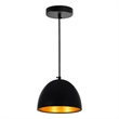 CWI Lighting Modest 1 Light Down Contemporary Metal Mini Pendant in Black