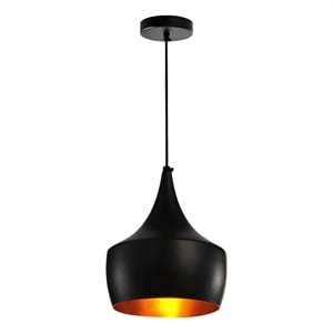 CWI Lighting Dynamic 1 Light Down Contemporary Metal Mini Pendant in Black