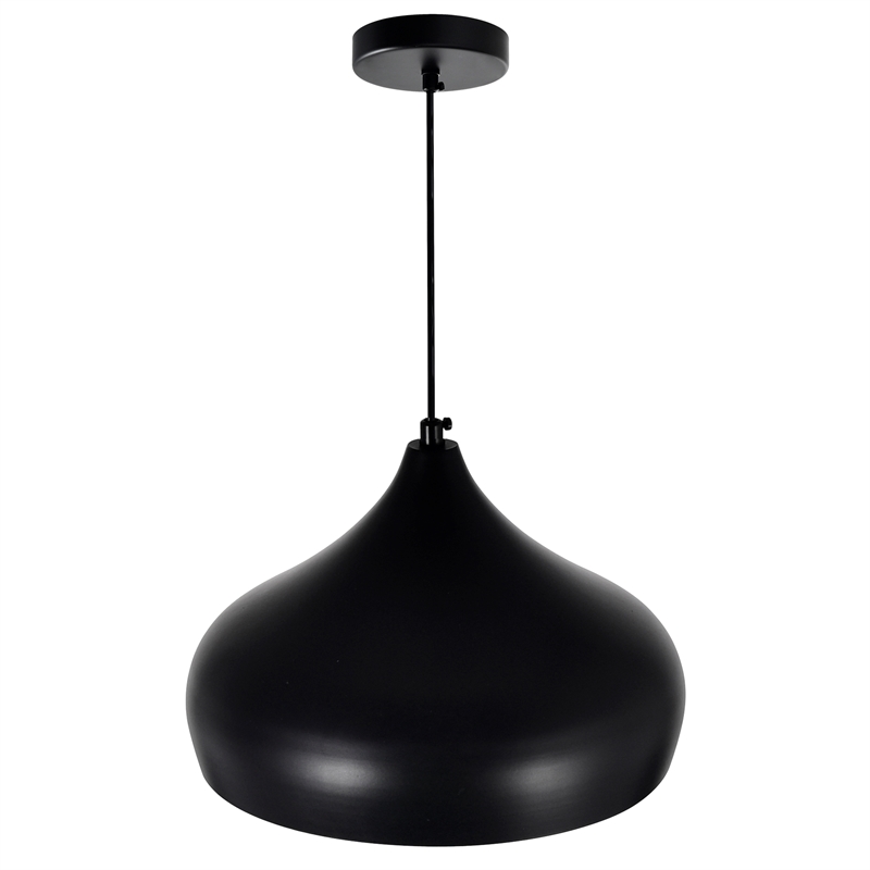 CWI Lighting Dynamic 1 Light Down Contemporary Metal Pendant in Black