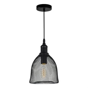 CWI Lighting Drea 1 Light Down Farmhouse Metal Mini Pendant in Black