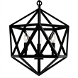 CWI Lighting Amazon 3 Light Up Farmhouse Metal Pendant in Black