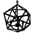 CWI Lighting Amazon 3 Light Up Farmhouse Metal Pendant in Black