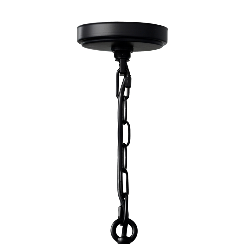 CWI Lighting Amazon 3 Light Up Farmhouse Metal Pendant in Black