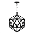 CWI Lighting Amazon 3 Light Up Farmhouse Metal Pendant in Black
