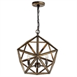 CWI Lighting Amazon 3 Light Up Farmhouse Metal Pendant in Antique Forged Copper