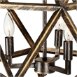 CWI Lighting Amazon 3 Light Up Farmhouse Metal Pendant in Antique Forged Copper