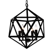 CWI Lighting Amazon 4 Light Up Farmhouse Metal Pendant in Black