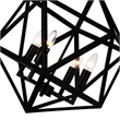 CWI Lighting Amazon 4 Light Up Farmhouse Metal Pendant in Black