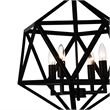 CWI Lighting Amazon 4 Light Up Farmhouse Metal Pendant in Black