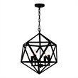 CWI Lighting Amazon 4 Light Up Farmhouse Metal Pendant in Black