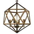 CWI Lighting Amazon 4 Light Up Farmhouse Metal Pendant in Antique Forged Copper