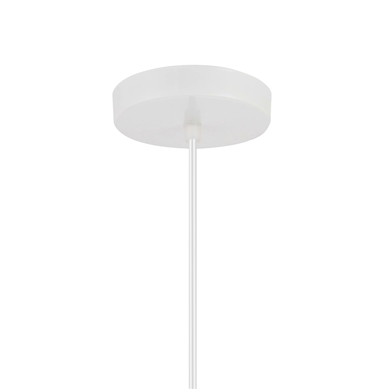 CWI Lighting Keila 1 Light Down Contemporary Metal Pendant in Matte White/Gold