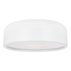 CWI Lighting Campton 3 Light Drum Shade Contemporary Metal Flush Mount in White