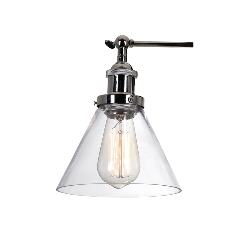 CWI Lighting Eustis 2 Light Metal Wall Sconce in Polished Nickel